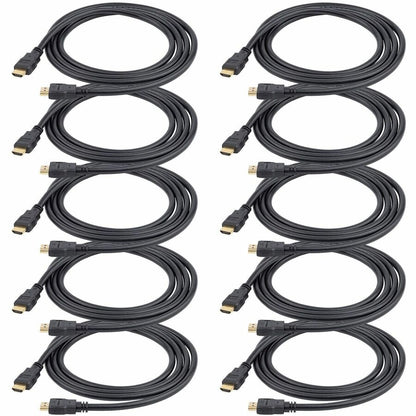 Alternate-Image5 Image for StarTech.com 6ft HDMI Cable, 10 Pack, 4K High Speed HDMI Cable with Ethernet, Ultra HD 4K 30Hz Video, Black HDMI 1.4 Monitor Cord