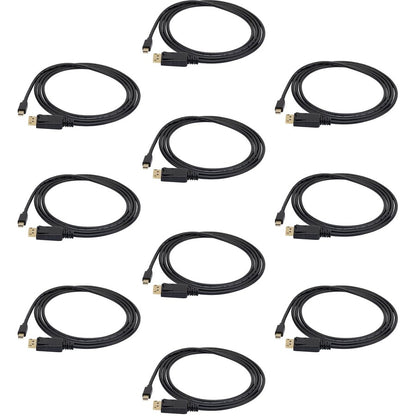 Alternate-Image6 Image for StarTech.com 6ft Mini DisplayPort to DisplayPort 1.2 Cable, 10 Pack, 4K x 2K mDP to DisplayPort Adapter Cable, Mini DP to DP Cord