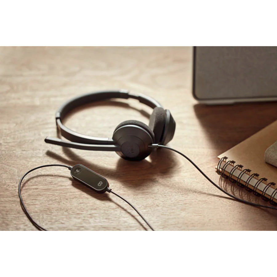 Life-Style Image for Cisco Headset 322 Wired Dual On-Ear Carbon Black RJ9