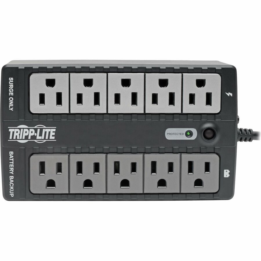 Front Image for Eaton Tripp Lite Series 600VA 325W Standby UPS - 10 NEMA 5-15R Outlets, 120V, 50/60 Hz, USB, 5-15P Plug, Desktop/Wall Mount