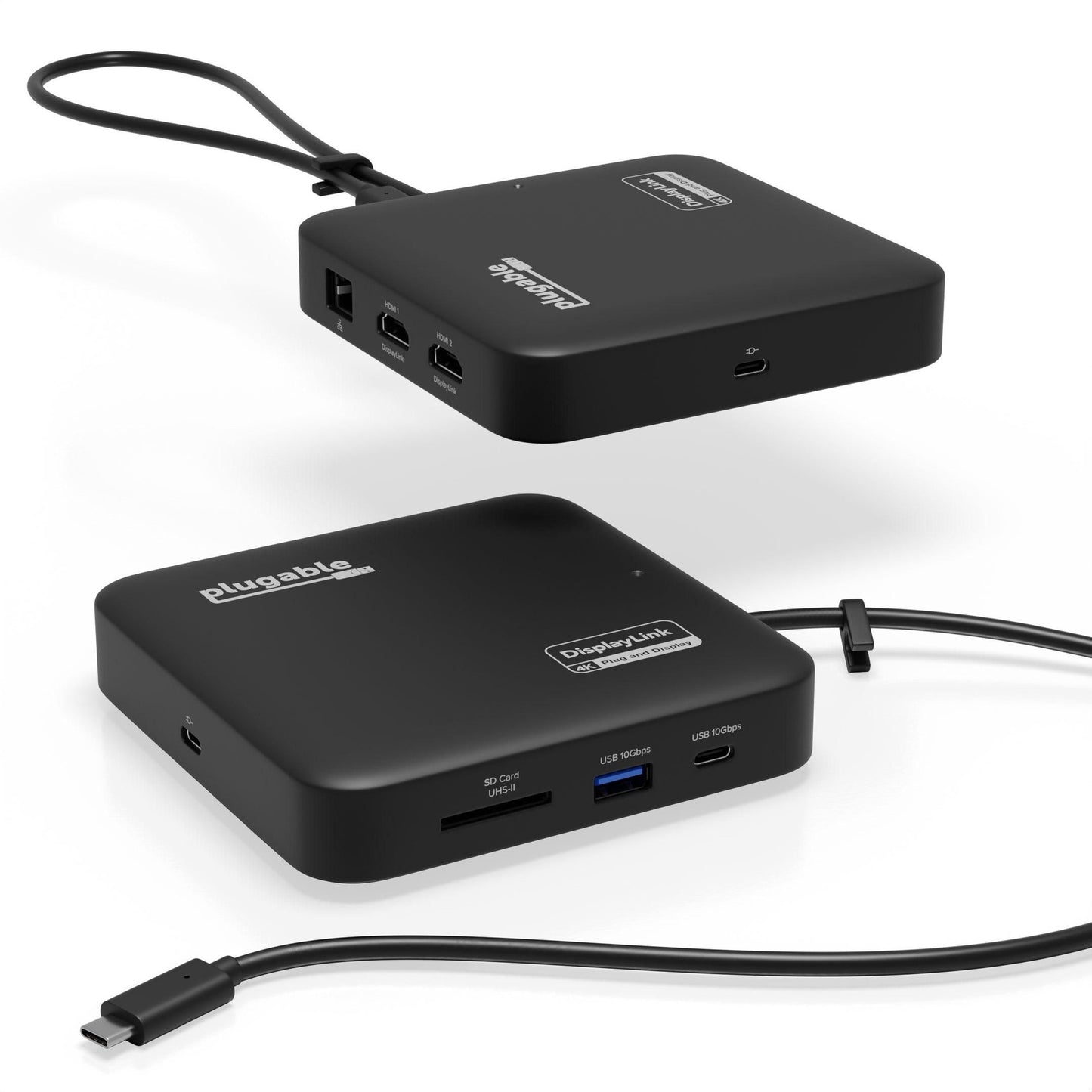 Main Image for Plugable 7-in-1 USB C Docking Station Dual Monitor - Dual HDMI Dock is Compatible with Mac and Windows