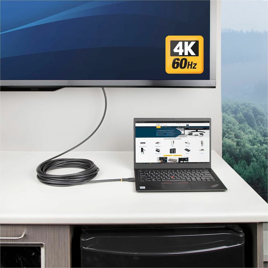 Alternate-Image6 Image for StarTech.com 10m (30ft) Active HDMI Cable, HDMI 2.0 4K 60Hz UHD, Rugged HDMI Cord w/ Aramid Fiber, Heavy-Duty High Speed HDMI 2.0 Cable