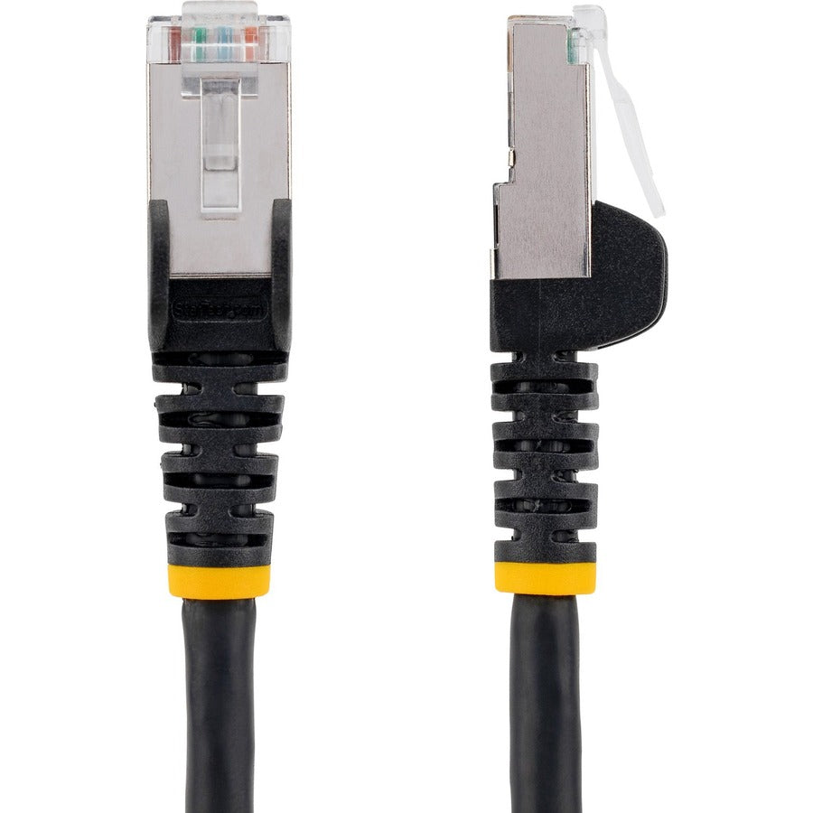 Alternate-Image1 Image for StarTech.com 6ft CAT6a Ethernet Cable, Black Low Smoke Zero Halogen (LSZH) 10 GbE 100W PoE S/FTP Snagless RJ-45 Network Patch Cord