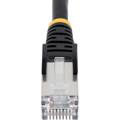 Alternate-Image3 Image for StarTech.com 3ft CAT6a Ethernet Cable, Black Low Smoke Zero Halogen (LSZH) 10 GbE 100W PoE S/FTP Snagless RJ-45 Network Patch Cord