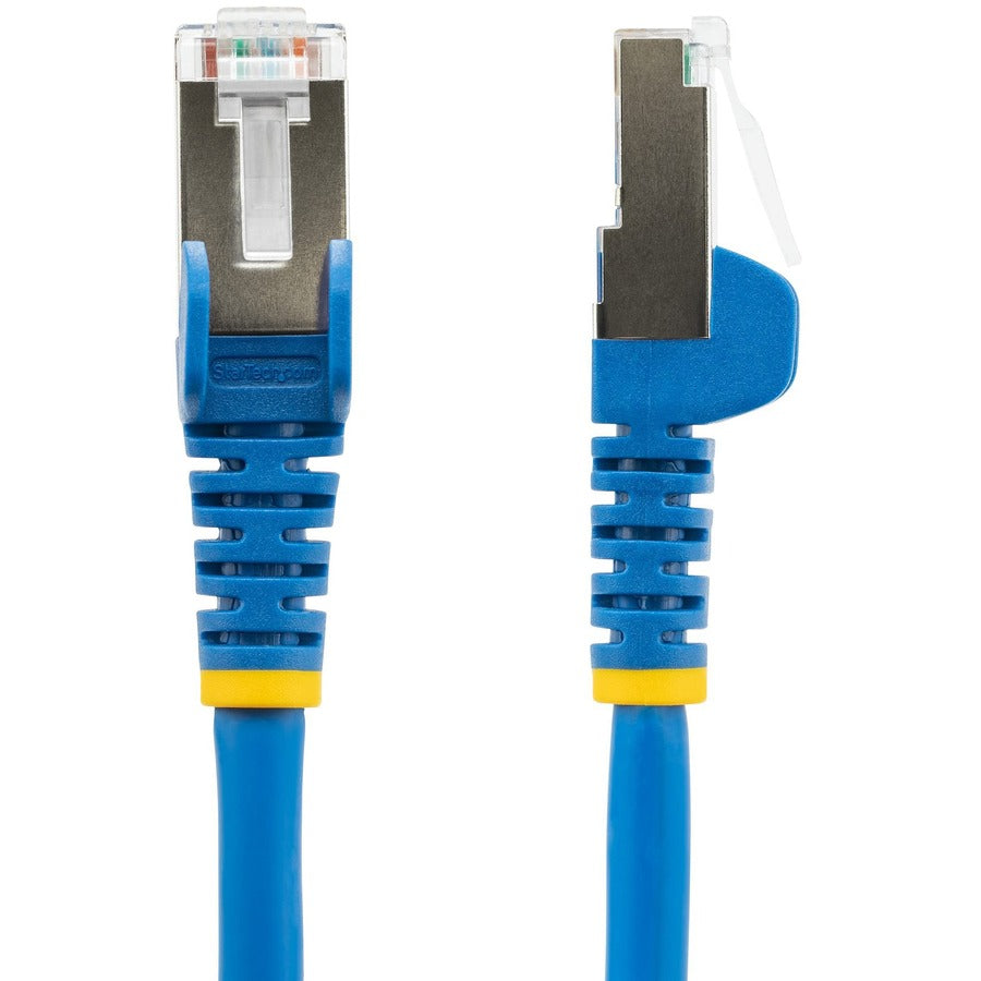 Alternate-Image1 Image for StarTech.com 3ft CAT6a Ethernet Cable, Blue Low Smoke Zero Halogen (LSZH) 10 GbE 100W PoE S/FTP Snagless RJ-45 Network Patch Cord