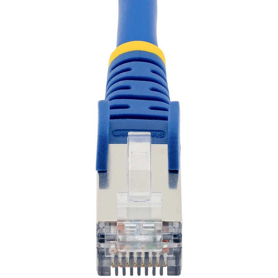 Alternate-Image3 Image for StarTech.com 3ft CAT6a Ethernet Cable, Blue Low Smoke Zero Halogen (LSZH) 10 GbE 100W PoE S/FTP Snagless RJ-45 Network Patch Cord
