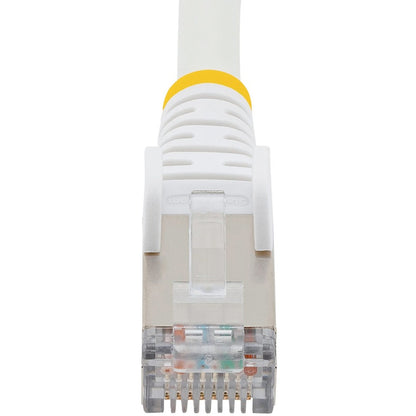 Alternate-Image3 Image for StarTech.com 3ft CAT6a Ethernet Cable, White Low Smoke Zero Halogen (LSZH) 10 GbE 100W PoE S/FTP Snagless RJ-45 Network Patch Cord