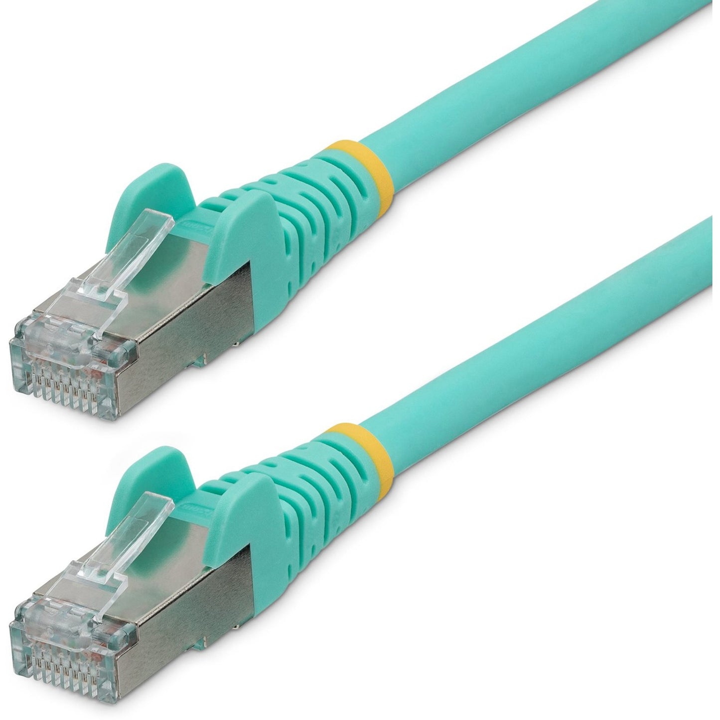 Main Image for StarTech.com 25ft CAT6a Ethernet Cable, Aqua Low Smoke Zero Halogen (LSZH) 10 GbE 100W PoE S/FTP Snagless RJ-45 Network Patch Cord
