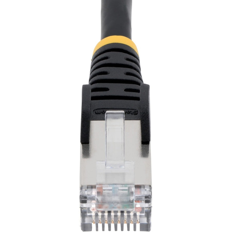 Alternate-Image3 Image for StarTech.com 4ft CAT6a Ethernet Cable, Black Low Smoke Zero Halogen (LSZH) 10 GbE 100W PoE S/FTP Snagless RJ-45 Network Patch Cord