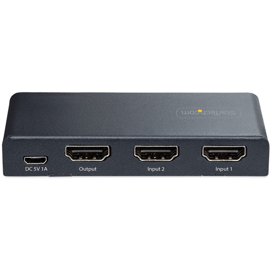 Alternate-Image2 Image for StarTech 2-Port 8K HDMI Switch, HDMI 2.1 Switcher 4K 120Hz/8K 60Hz UHD, HDR10+, HDMI Switch 2 In 1 Out, Auto/Manual Source Switching