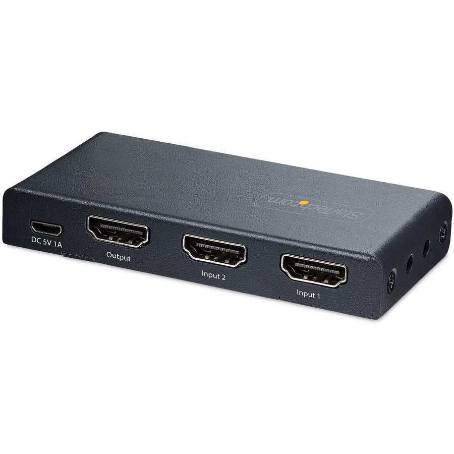 Alternate-Image1 Image for StarTech 2-Port 8K HDMI Switch, HDMI 2.1 Switcher 4K 120Hz/8K 60Hz UHD, HDR10+, HDMI Switch 2 In 1 Out, Auto/Manual Source Switching