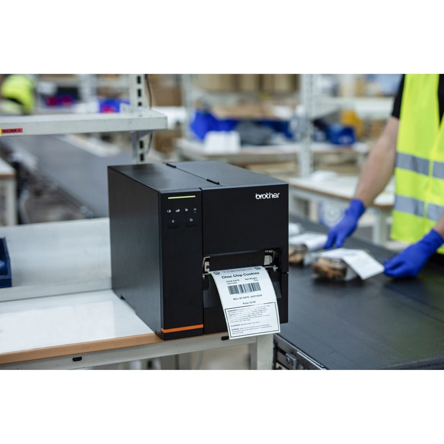 Alternate-Image4 Image for Brother TJ-4120TN Industrial Thermal Transfer Printer - Color - Label/Receipt Print - Fast Ethernet - USB - USB Host - Serial
