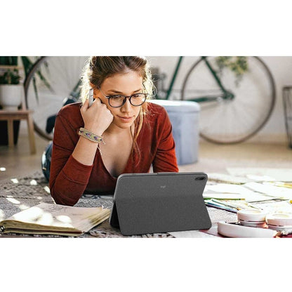 Alternate-Image6 Image for Logitech Combo Touch Keyboard/Cover Case (Folio) for 10.9" Apple, Logitech iPad (10th Generation &A16) Tablet - Oxford Gray