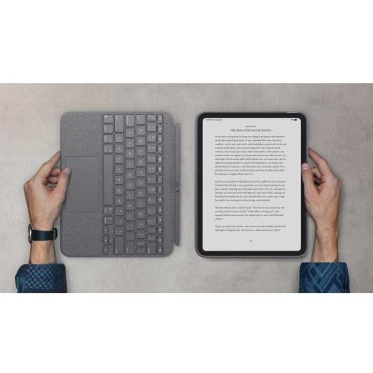 Alternate-Image8 Image for Logitech Combo Touch Keyboard/Cover Case (Folio) for 10.9" Apple, Logitech iPad (10th Generation &A16) Tablet - Oxford Gray