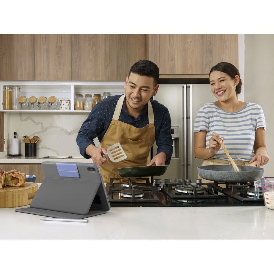 Alternate-Image9 Image for Logitech Rugged Folio Rugged Keyboard/Cover Case (Folio) for 10.9" Apple, Logitech iPad (10th Generation & A16) Tablet - Graphite