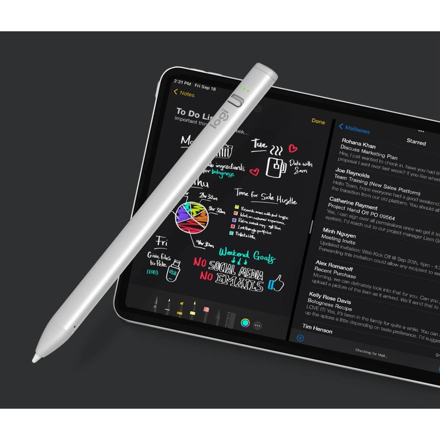 Alternate-Image6 Image for Logitech Crayon Digital Pencil for iPad (USB C Port Compatibility Only) Featuring Apple Pencil Technology, No Lag Pixel-Precision