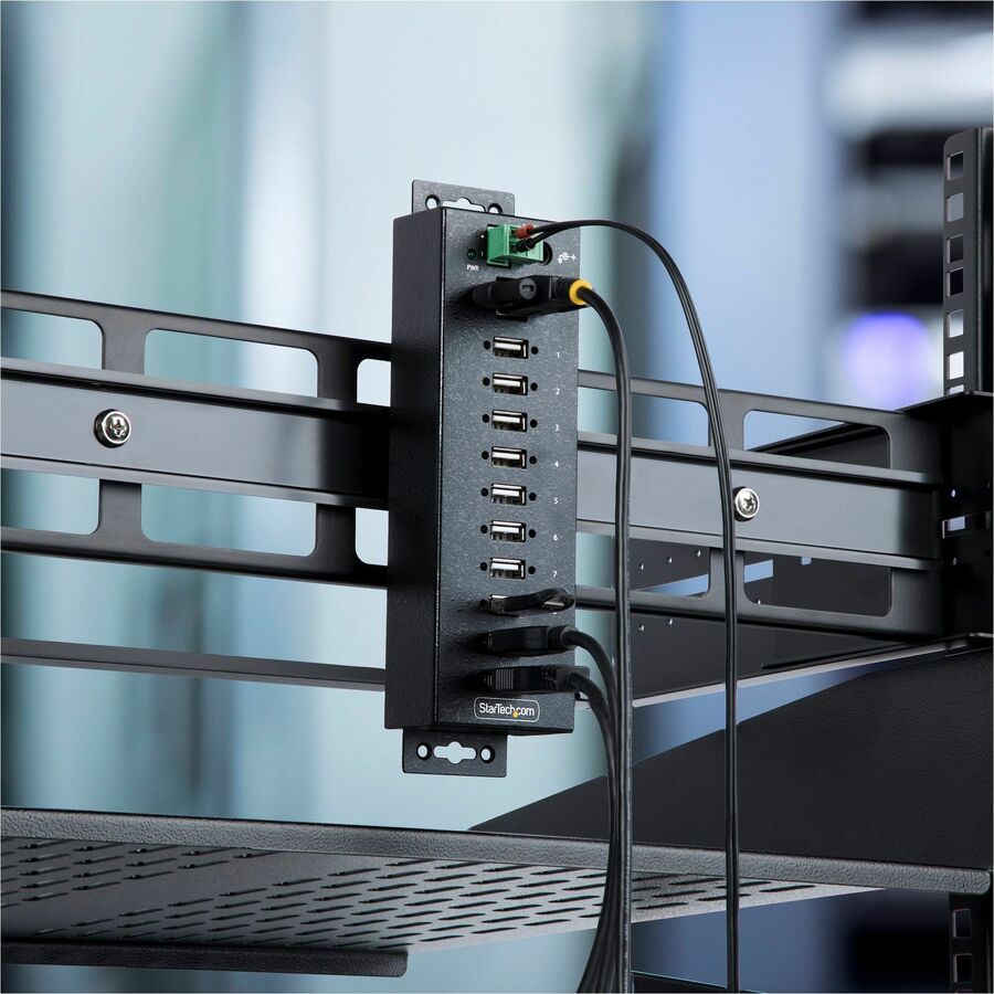 Alternate-Image8 Image for StarTech.com 10-Port Industrial USB 2.0 HUB, Rugged USB Hub w/ESD Level 4 Protection, DIN/Wall/Desk Mountable USB-A Hub, USB Expansion Hub