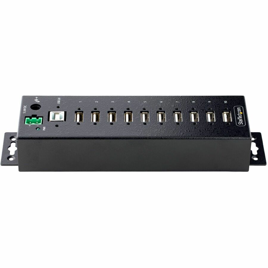 Alternate-Image2 Image for StarTech.com 10-Port Industrial USB 2.0 HUB, Rugged USB Hub w/ESD Level 4 Protection, DIN/Wall/Desk Mountable USB-A Hub, USB Expansion Hub
