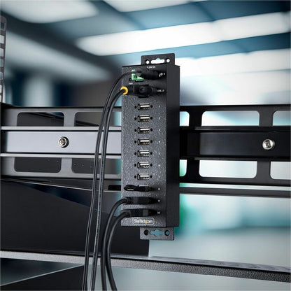 Alternate-Image9 Image for StarTech.com 10-Port Industrial USB 2.0 HUB, Rugged USB Hub w/ESD Level 4 Protection, DIN/Wall/Desk Mountable USB-A Hub, USB Expansion Hub