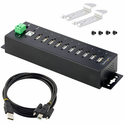 Alternate-Image6 Image for StarTech.com 10-Port Industrial USB 2.0 HUB, Rugged USB Hub w/ESD Level 4 Protection, DIN/Wall/Desk Mountable USB-A Hub, USB Expansion Hub