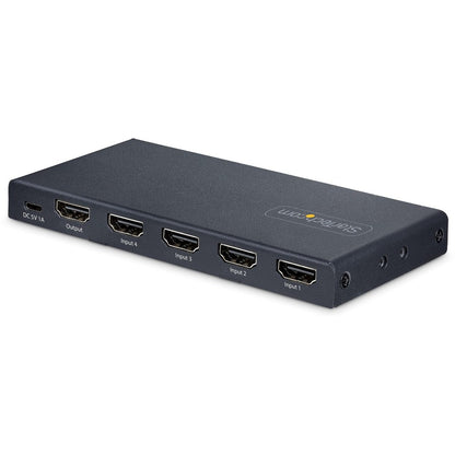 Alternate-Image1 Image for StarTech 4-Port 8K HDMI Switch, HDMI 2.1 Switcher 4K 120Hz HDR10+, 8K 60Hz UHD, HDMI Switch 4 In 1 Out, Auto/Manual Source Switching
