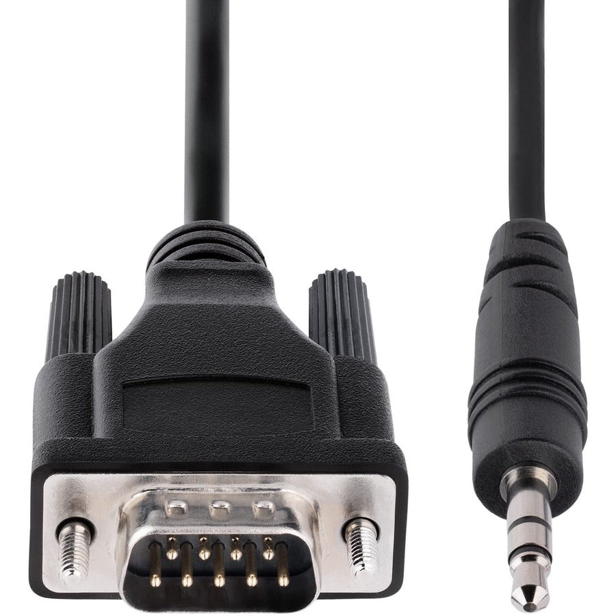 Alternate-Image3 Image for StarTech.com 3ft (1m) DB9 to 3.5mm Serial Cable for Serial Device Configuration, RS232 DB9 Male to 3.5mm for Calibrating via Audio Jack