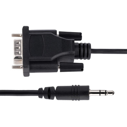 Alternate-Image2 Image for StarTech.com 3ft (1m) DB9 to 3.5mm Serial Cable for Serial Device Configuration, RS232 DB9 Male to 3.5mm for Calibrating via Audio Jack