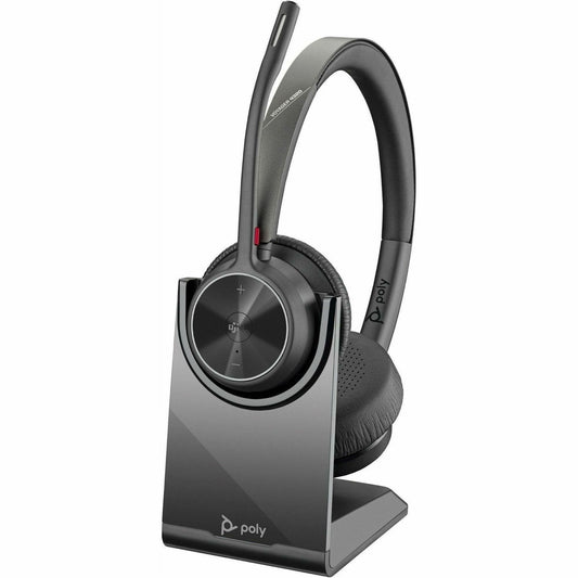 Main Image for Poly Voyager 4320 Microsoft Teams Certified Headset + BT700 Dongle + Charging Stand