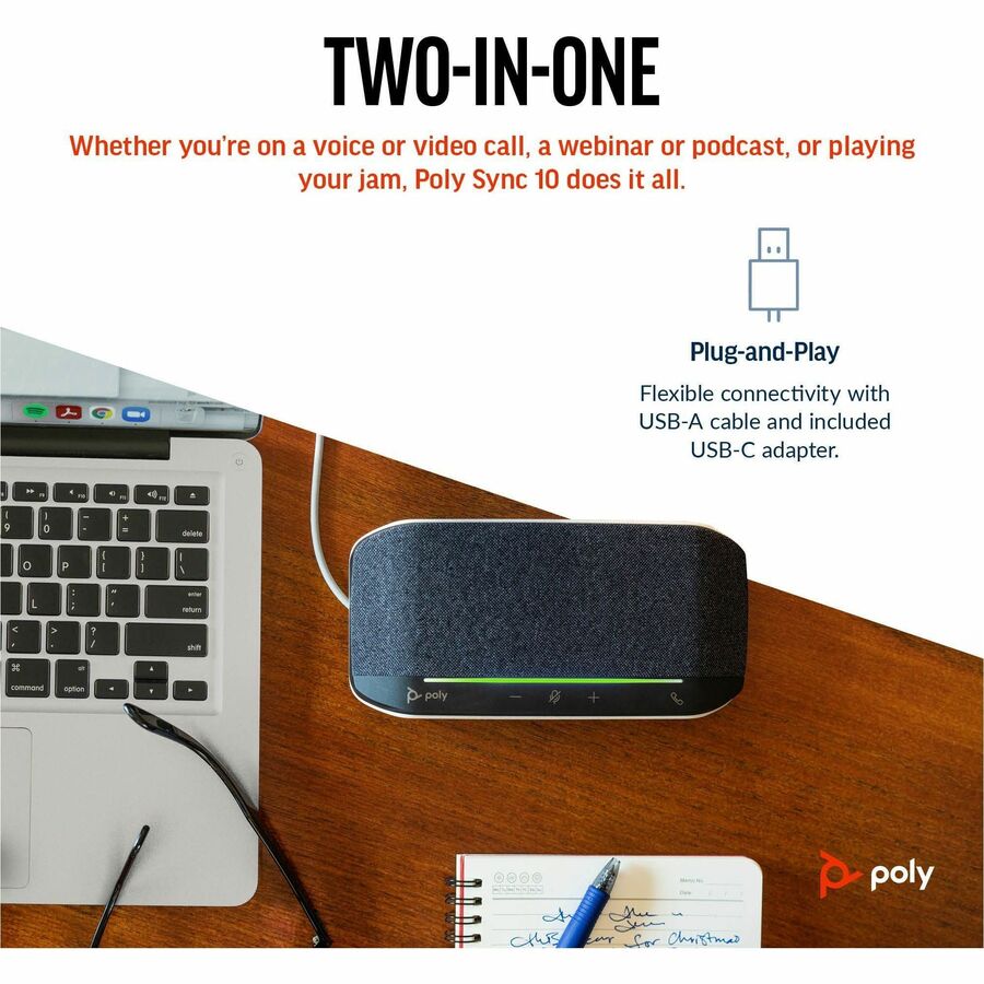 Alternate-Image6 Image for Poly Sync 10 USB-A USB-C Speakerphone