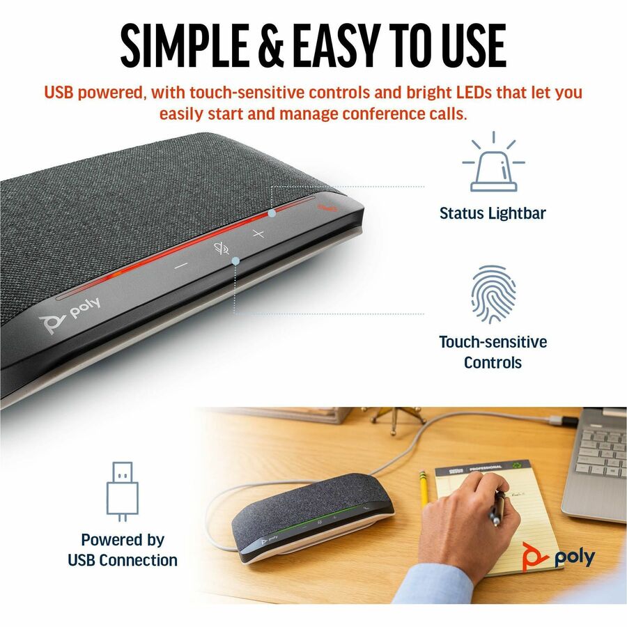 Alternate-Image2 Image for Poly Sync 10 USB-A USB-C Speakerphone