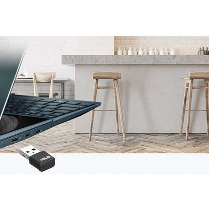 Life-Style Image for Asus USB-AX55 Nano IEEE 802.11ax Dual Band Wi-Fi Adapter for Computer, Notebook