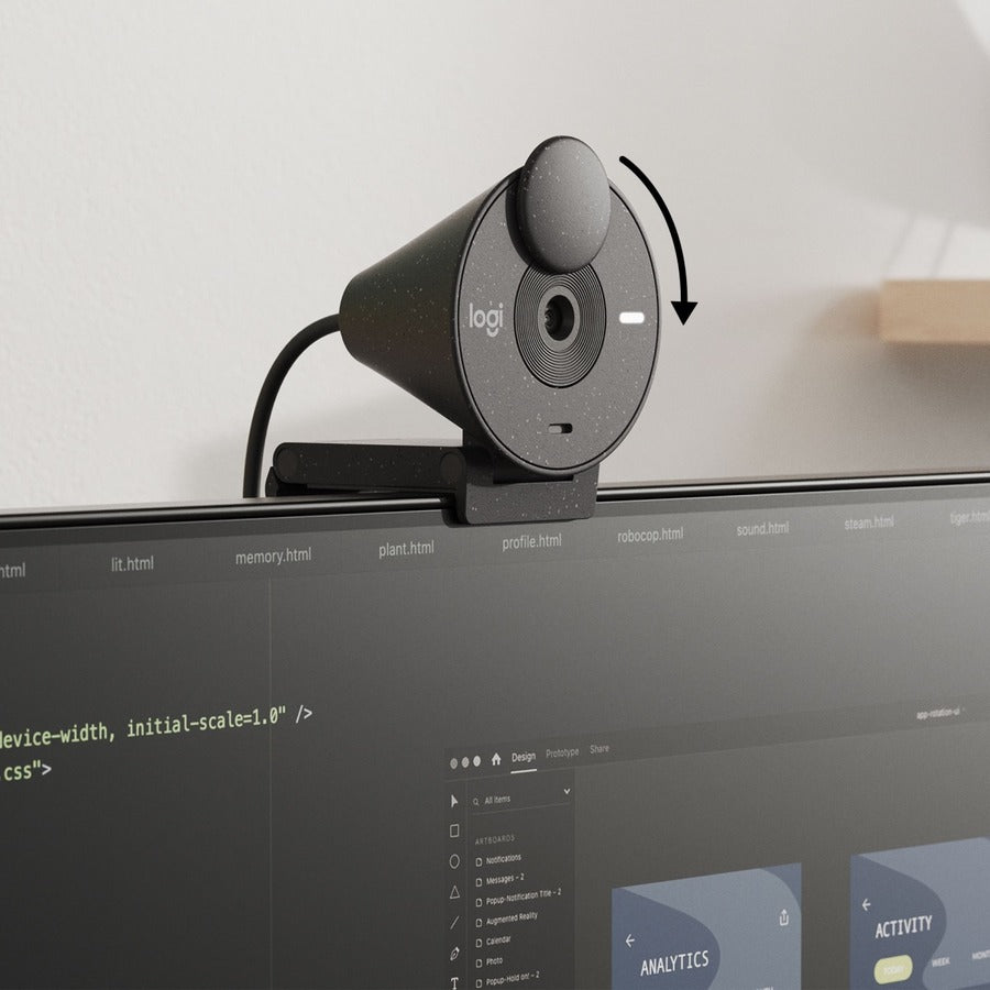 Alternate-Image4 Image for Logitech BRIO Webcam - 2 Megapixel - 30 fps - Graphite - USB Type C - Retail