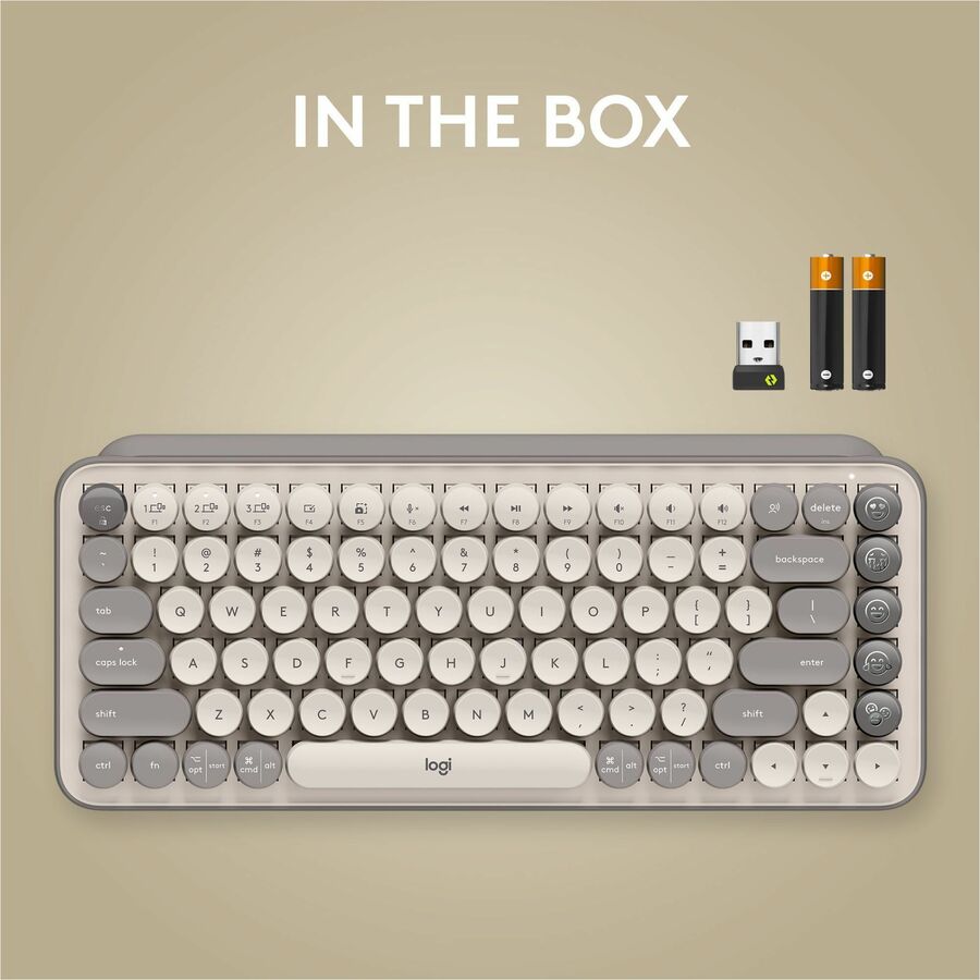 Alternate-Image3 Image for Logitech POP Keys Mechanical Wireless Keyboard with Customizable Emoji Keys, Compact Design, Bluetooth, Mist