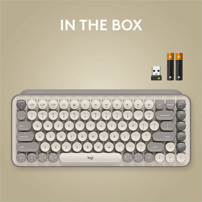 Alternate-Image3 Image for Logitech POP Keys Mechanical Wireless Keyboard with Customizable Emoji Keys, Compact Design, Bluetooth, Mist