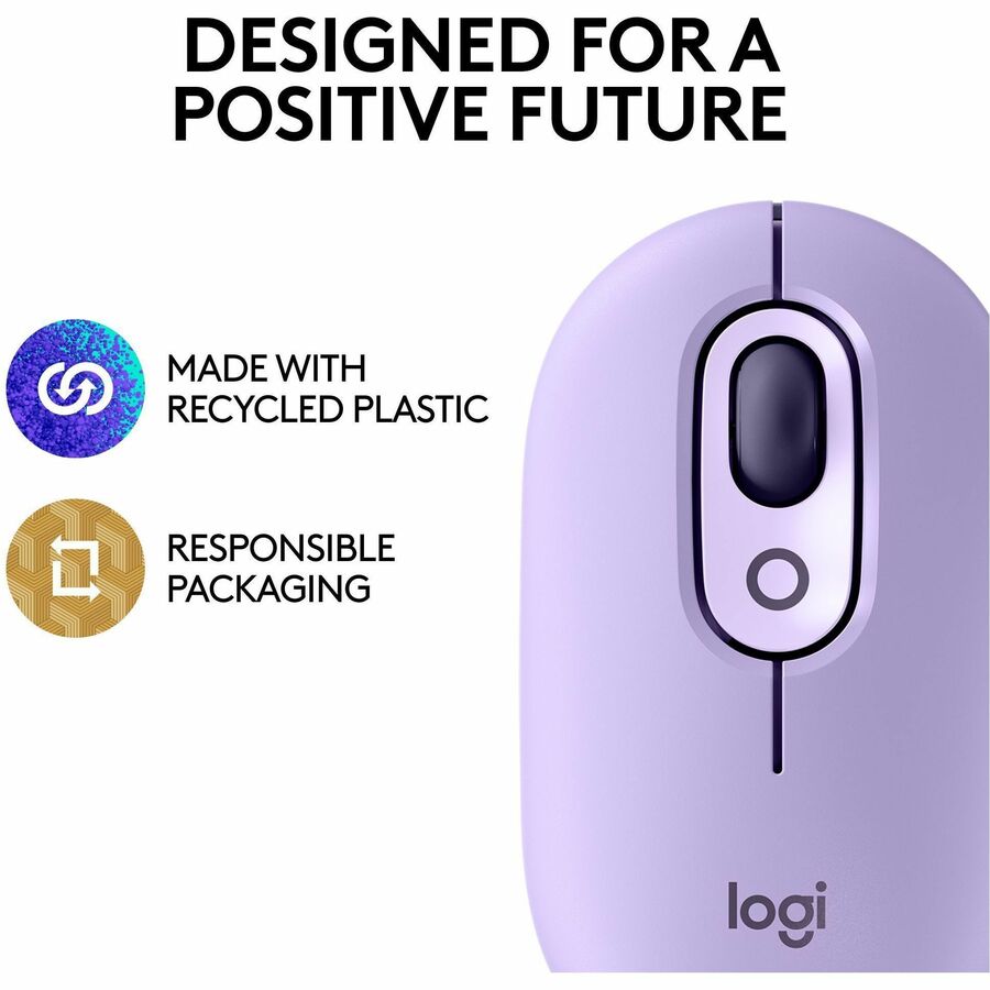 Alternate-Image4 Image for Logitech POP Mouse, Wireless Mouse with Customizable Emojis, SilentTouch Technology, Precision/Speed Scroll, Cosmos