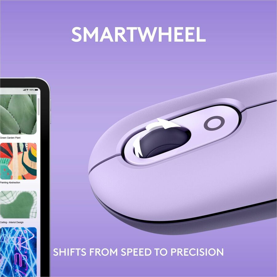 Alternate-Image6 Image for Logitech POP Mouse, Wireless Mouse with Customizable Emojis, SilentTouch Technology, Precision/Speed Scroll, Cosmos