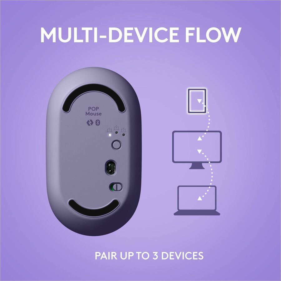 Alternate-Image7 Image for Logitech POP Mouse, Wireless Mouse with Customizable Emojis, SilentTouch Technology, Precision/Speed Scroll, Cosmos