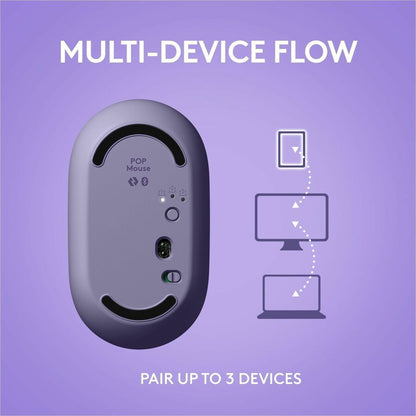 Alternate-Image7 Image for Logitech POP Mouse, Wireless Mouse with Customizable Emojis, SilentTouch Technology, Precision/Speed Scroll, Cosmos