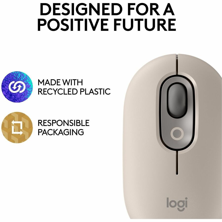 Alternate-Image4 Image for Logitech POP Mouse, Wireless Mouse with Customizable Emojis, SilentTouch Technology, Precision/Speed Scroll - Mist