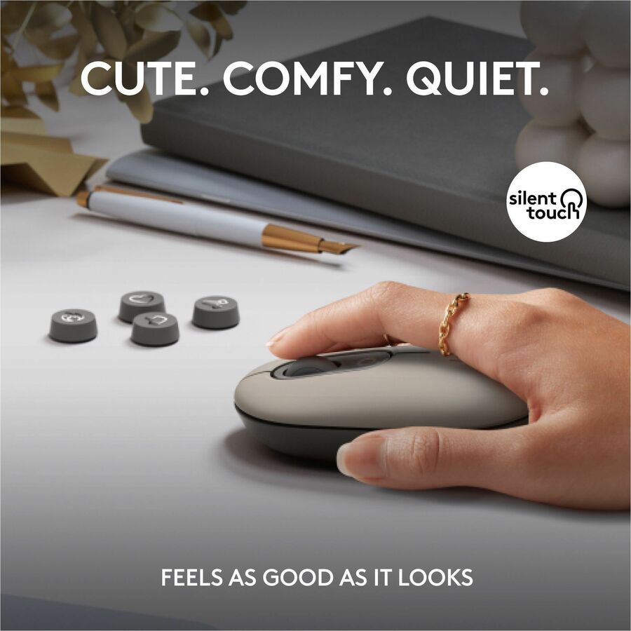Alternate-Image3 Image for Logitech POP Mouse, Wireless Mouse with Customizable Emojis, SilentTouch Technology, Precision/Speed Scroll - Mist