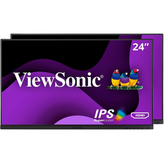 Main Image for ViewSonic VG2448A-2_H2 24 Inch Dual Pack Head-Only 1080p IPS Monitor with Ultra-Thin Bezels, HDMI, DisplayPort, USB, and VGA for Home and Office