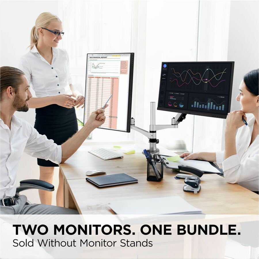 Alternate-Image3 Image for ViewSonic VG2448A-2_H2 24 Inch Dual Pack Head-Only 1080p IPS Monitor with Ultra-Thin Bezels, HDMI, DisplayPort, USB, and VGA for Home and Office