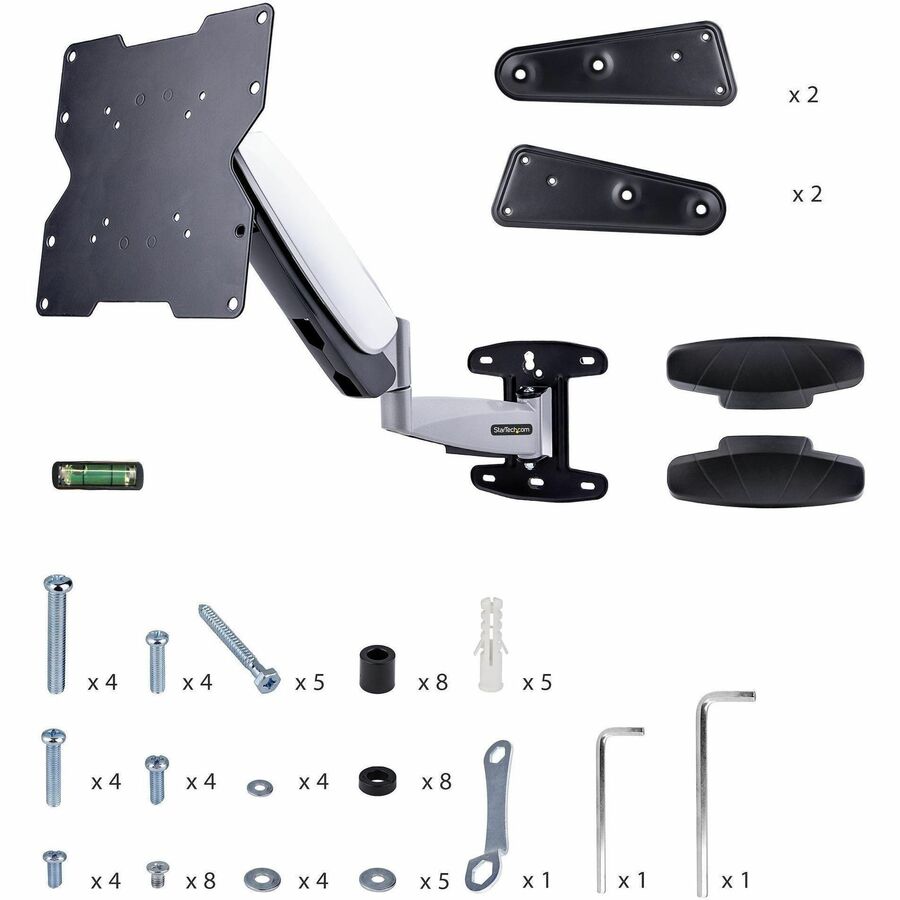 Alternate-Image9 Image for StarTech.com VESA TV Wall Mount, Adjustable Full Motion TV Wall Mount For 23"-55" Displays, Extendable/Tilting/Swivel TV Wall Mount