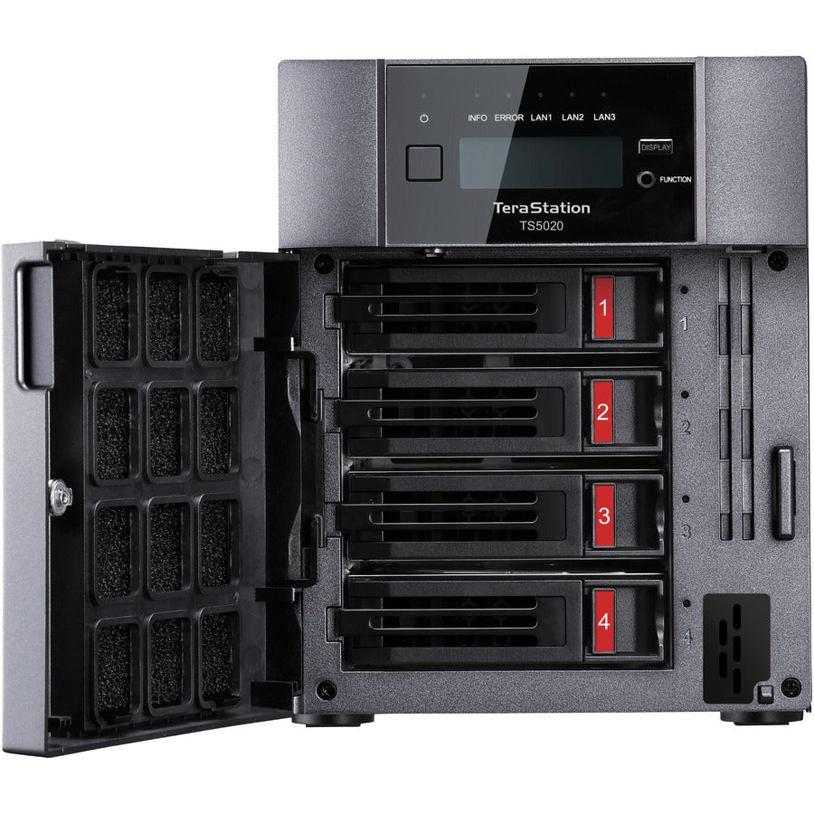 Alternate-Image1 Image for BUFFALO TeraStation 5420DN 4-Bay Secure Business Desktop NAS 48TB (4x12TB) w/ Hard Drives Included