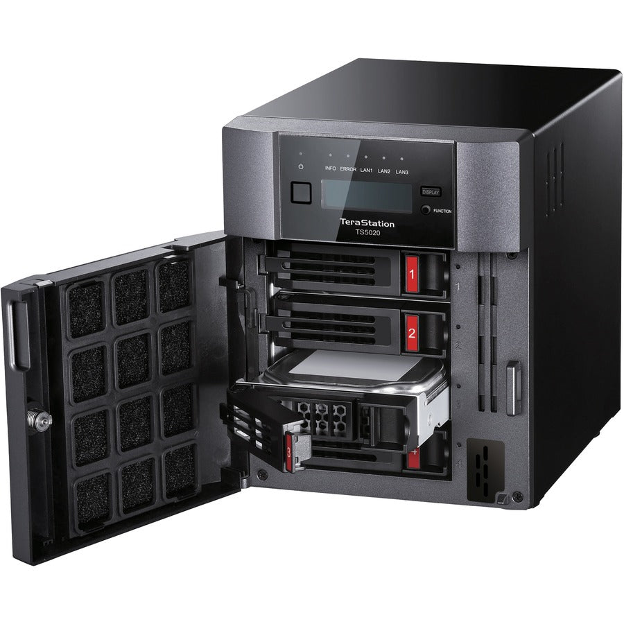 Alternate-Image2 Image for BUFFALO TeraStation 5420DN 4-Bay Secure Business Desktop NAS 8TB (2x4TB) w/ Hard Drives Included