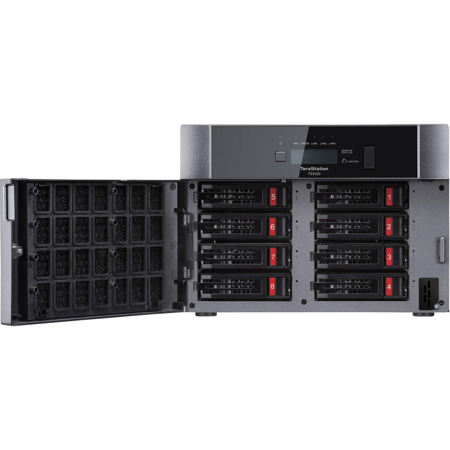 Alternate-Image1 Image for BUFFALO TeraStation 5820DN 8-Bay Secure Business Desktop NAS 64TB (8x8TB) w/ Hard Drives Included