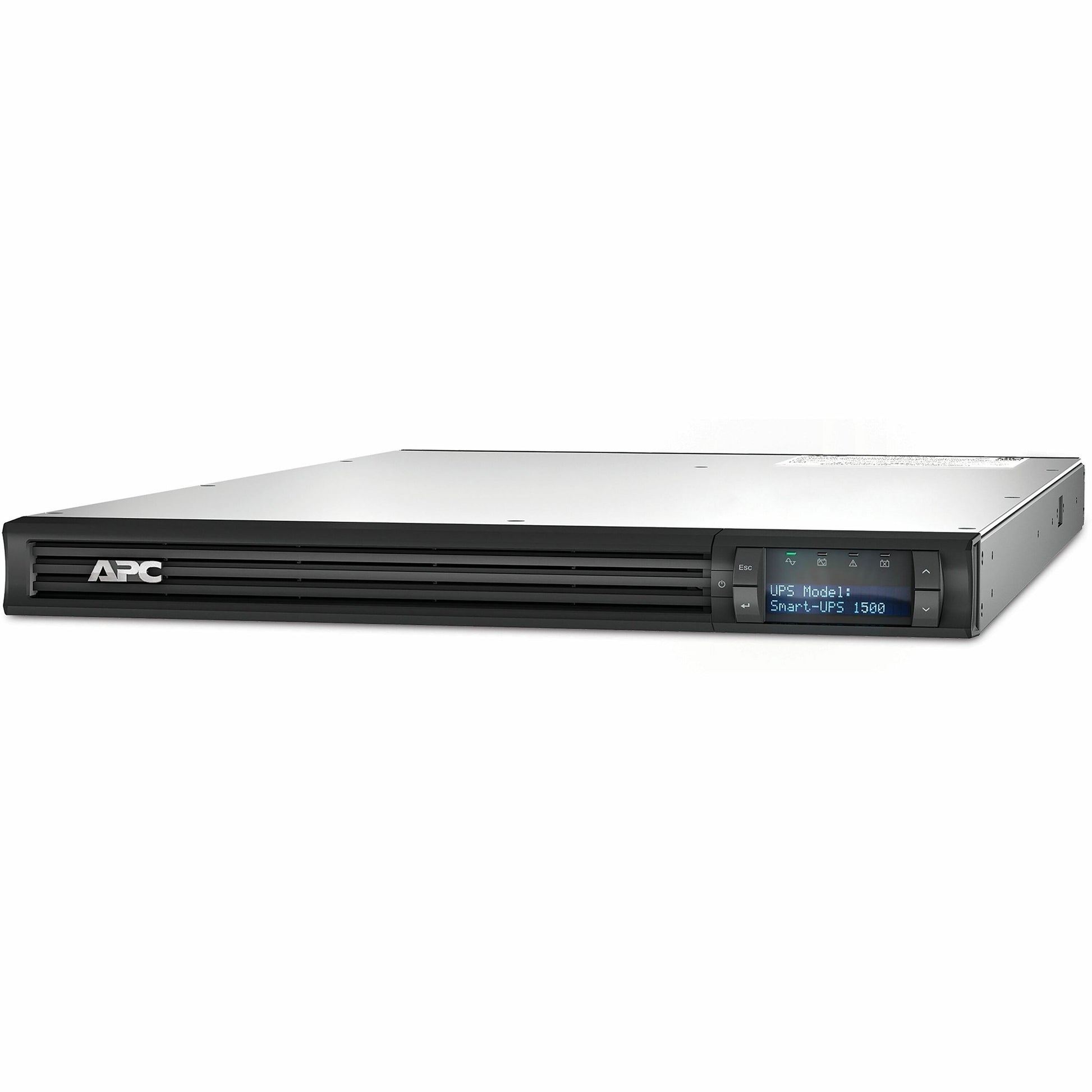 Main Image for APC Smart-UPS, Line Interactive, 1500VA, Rackmount 1U, 120V, 4x NEMA 5-15R outlets, SmartConnect Port+SmartSlot, AVR, LCD
