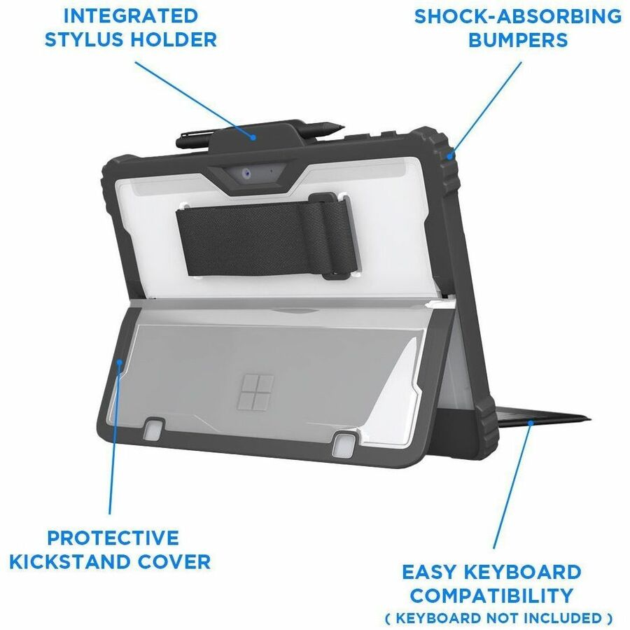 Alternate-Image1 Image for MAXCases Extreme Shell for Microsoft Surface Pro 9/10/11 13" (Black)