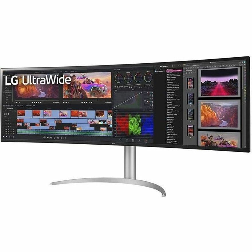 Alternate-Image1 Image for LG 49BQ95C-W 49" Class Dual Quad HD (DQHD) Curved Screen Gaming LCD Monitor - 32:9 - Glossy Black, Textured White