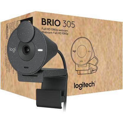 Main Image for Logitech Brio 305 Full HD 1080P Webcam with Privacy Shutter, Mono Noise Reduction Mics, USB-C, Auto Light Correction